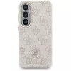 Guess 4G Rhinestone Round Logo MagSafe puzdro pre Samsung Galaxy S26 (ružové)