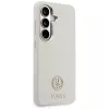 Guess Rhinestone Round Logo MagSafe puzdro pre Samsung Galaxy S26 béžové