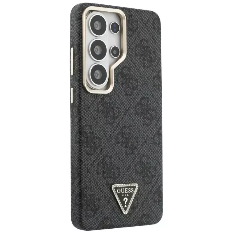 Guess 4G Triangle Logo MagSafe puzdro pre Samsung Galaxy S26 Ultra (čierne)
