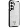 Guess Fixed Glitter Triangle MagSafe puzdro pre Samsung Galaxy S26 - strieborné