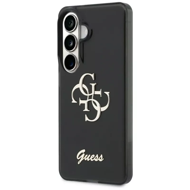 Guess IML Big Metal 4G Script puzdro pre Samsung Galaxy S26 (čierne)