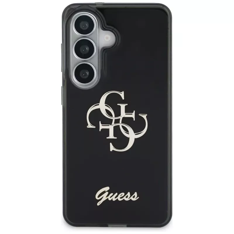 Guess IML Big Metal 4G Script puzdro pre Samsung Galaxy S26 (čierne)