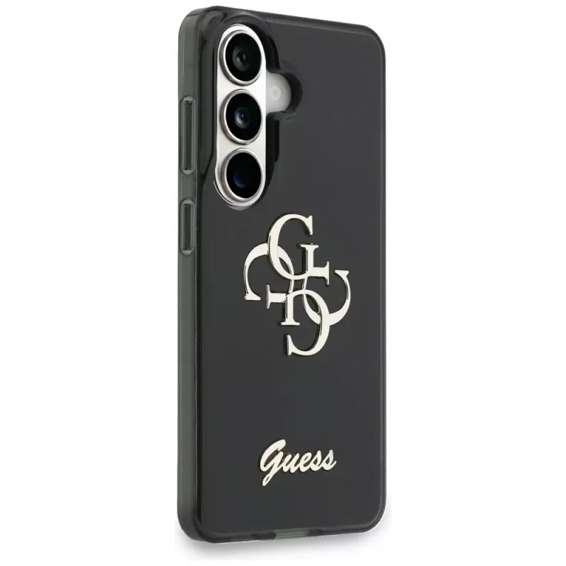 Guess IML Big Metal 4G Script puzdro pre Samsung Galaxy S26 (čierne)