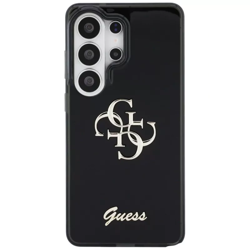 Guess IML Big Metal 4G Script puzdro pre Samsung Galaxy S26 Ultra (čierne)