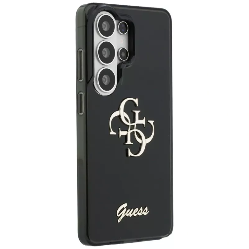 Guess IML Big Metal 4G Script puzdro pre Samsung Galaxy S26 Ultra (čierne)