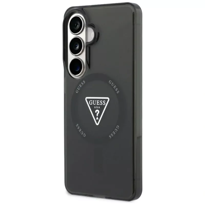 Guess IML Gradient Triangle MagSafe puzdro pre Samsung Galaxy S26 - čierne