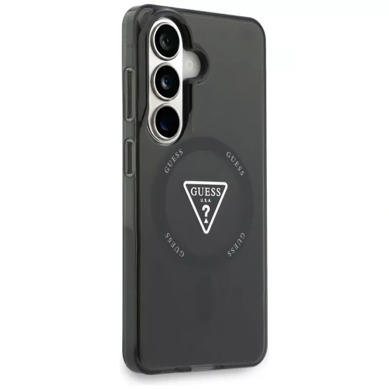 Guess IML Gradient Triangle MagSafe puzdro pre Samsung Galaxy S26 - čierne