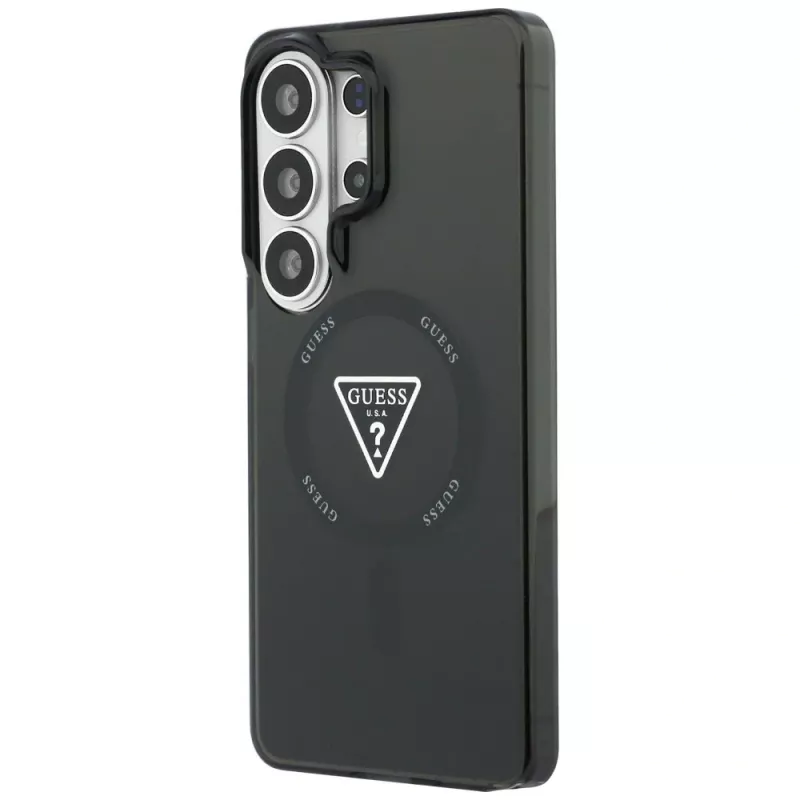 Guess IML Gradient Triangle MagSafe puzdro pre Samsung Galaxy S26 Ultra (čierne)