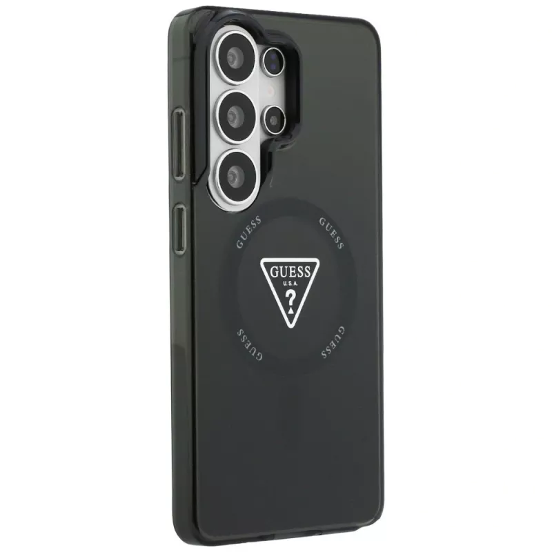 Guess IML Gradient Triangle MagSafe puzdro pre Samsung Galaxy S26 Ultra (čierne)