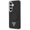 Guess Embossed Ring Triangle Logo MagSafe puzdro pre Samsung Galaxy S26 čierne