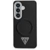 Guess Embossed Ring Triangle Logo MagSafe puzdro pre Samsung Galaxy S26 čierne