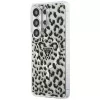 Guess IML Leopard Print Triangle MagSafe puzdro pre Samsung Galaxy S26 Ultra (čierne)