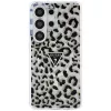 Guess IML Leopard Print Triangle MagSafe puzdro pre Samsung Galaxy S26 Ultra (čierne)