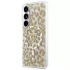 Guess IML Leopard Print Triangle MagSafe puzdro pre Samsung Galaxy S26 (hnedé)