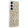 Guess IML Leopard Print Triangle MagSafe puzdro pre Samsung Galaxy S26 (hnedé)