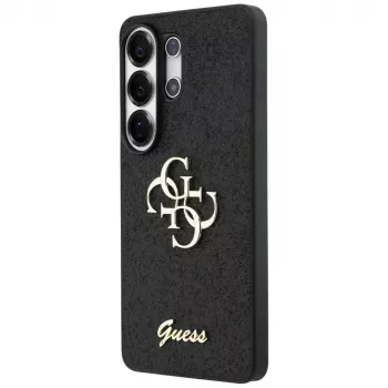 Guess Fixed Glitter Big 4G Metal Logo puzdro pre Samsung Galaxy S26 Ultra (čierne)
