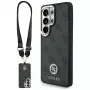 Guess 4G Big Rhinestone Triangle Strap MagSafe sada puzdra pre Samsung Galaxy S26 Ultra - čierna