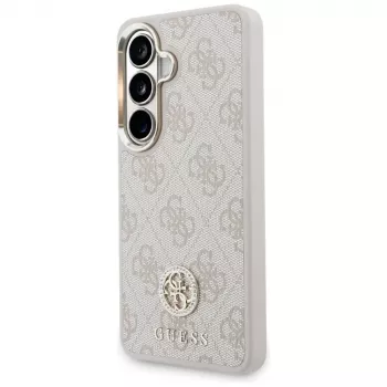 Guess 4G Big Rhinestone Triangle Strap MagSafe puzdro na telefón a sada so šnúrkou pre Samsung Galaxy S26, ružová
