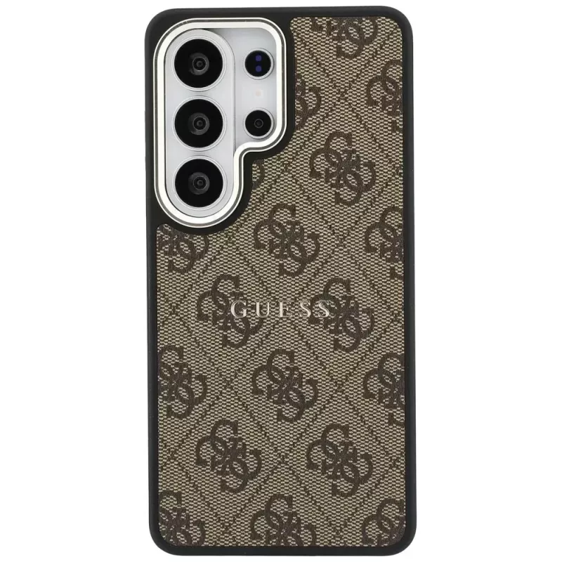 Guess 4G Embossed Ring MagSafe puzdro pre Samsung Galaxy S26 Ultra (hnedé)