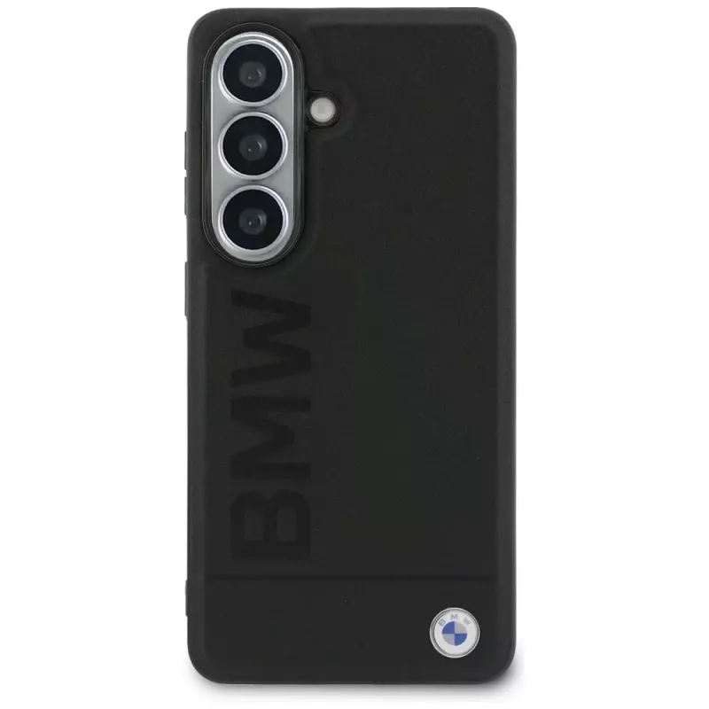 BMW Leather Hot Stamp MagSafe puzdro pre Samsung Galaxy S26+ čierne