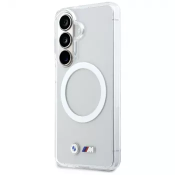 BMW IML Shockproof Metal Logo MagSafe puzdro pre Samsung Galaxy S26 priehľadné