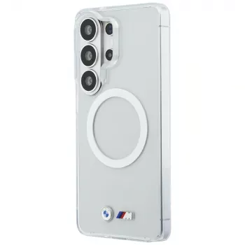 BMW IML Shockproof Metal Logo MagSafe puzdro pre Samsung Galaxy S26 Ultra priehľadné