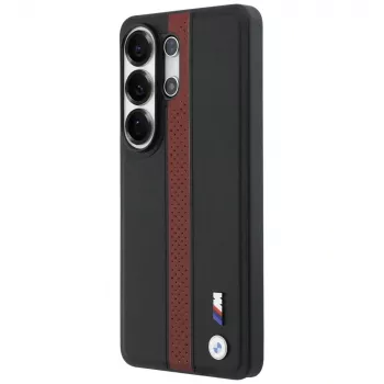 BMW Perforated Stripe Logo MagSafe puzdro pre Samsung Galaxy S26 Ultra červené