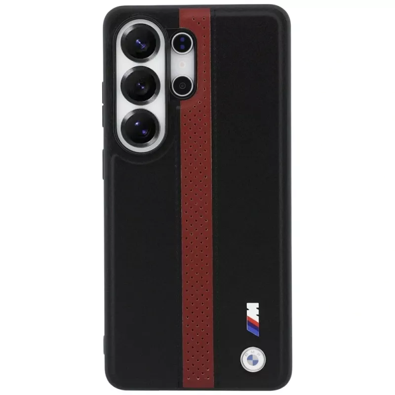 BMW Perforated Stripe Logo MagSafe puzdro pre Samsung Galaxy S26 Ultra červené