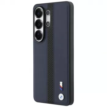 BMW Perforated Stripe Logo MagSafe puzdro pre Samsung Galaxy S26 Ultra - Navy Blue