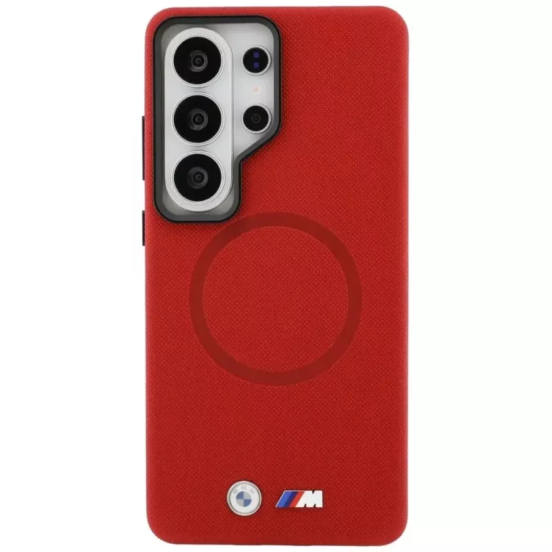 BMW M Metal Logo MagSafe puzdro pre Samsung Galaxy S26 Ultra červené