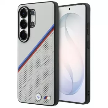 BMW Tricolor Metal Logo MagSafe puzdro pre Samsung Galaxy S26 Ultra sivé