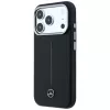 Mercedes Leather Semi Wrap Iconic Line MagSafe puzdro pre iPhone 17 Pro Max čierne