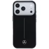 Mercedes Leather Semi Wrap Iconic Line MagSafe puzdro pre iPhone 17 Pro Max čierne