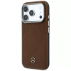 Kožené puzdro Mercedes-Benz Semi Wrap s efektom dreva MagSafe pre iPhone 17 Pro, ťavie