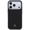 Mercedes Leather Semi Wrap GrillPattern MagSafe puzdro pre iPhone 17 Pro čierne