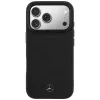 Kožené puzdro Mercedes-Benz Mesh with Bow Line MagSafe pre iPhone 17 Pro Max, čierne