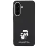 Puzdro Karl Lagerfeld Saffiano s Karl & Choupette Metal Logo pre Samsung Galaxy A57 5G, čierne