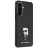 Karl Lagerfeld Fixed Glitter Ikonik Logo Metal Pin puzdro pre Samsung Galaxy A37 5G čierne