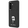 Karl Lagerfeld Fixed Glitter Ikonik Logo Metal Pin zadný kryt pre Samsung Galaxy A57 5G, čierne