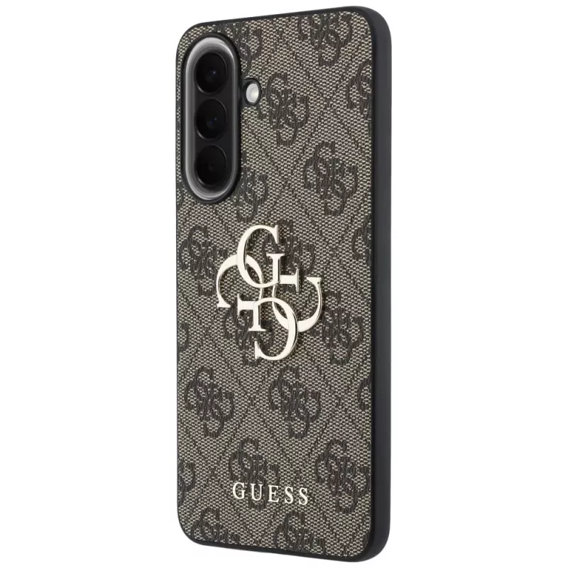 Guess Leather 4G Metal Logo puzdro pre Samsung Galaxy A37 5G - hnedá