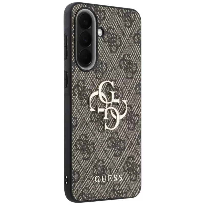 Guess Leather 4G Metal Logo puzdro pre Samsung Galaxy A57 5G hnedá