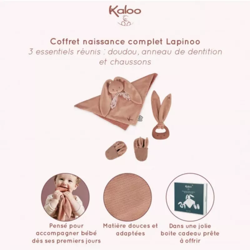 Kaloo Lapinoo králik K218012 tehlová darčeková sada