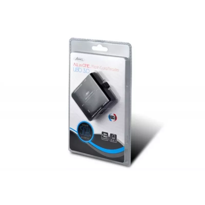 EXERTIS CONNECT USB 3.0 čítačka kariet kompaktná čítačka kariet pre pamäťové karty a SIM karty (730985)