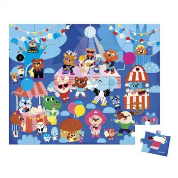 Janod puzzle v kufríku Party 36 dielov 4+ vyrobené vo Francúzsku