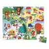 Janod puzzle v kufríku štyri ročné obdobia 36 dielov 4+ vyrobené vo Francúzsku