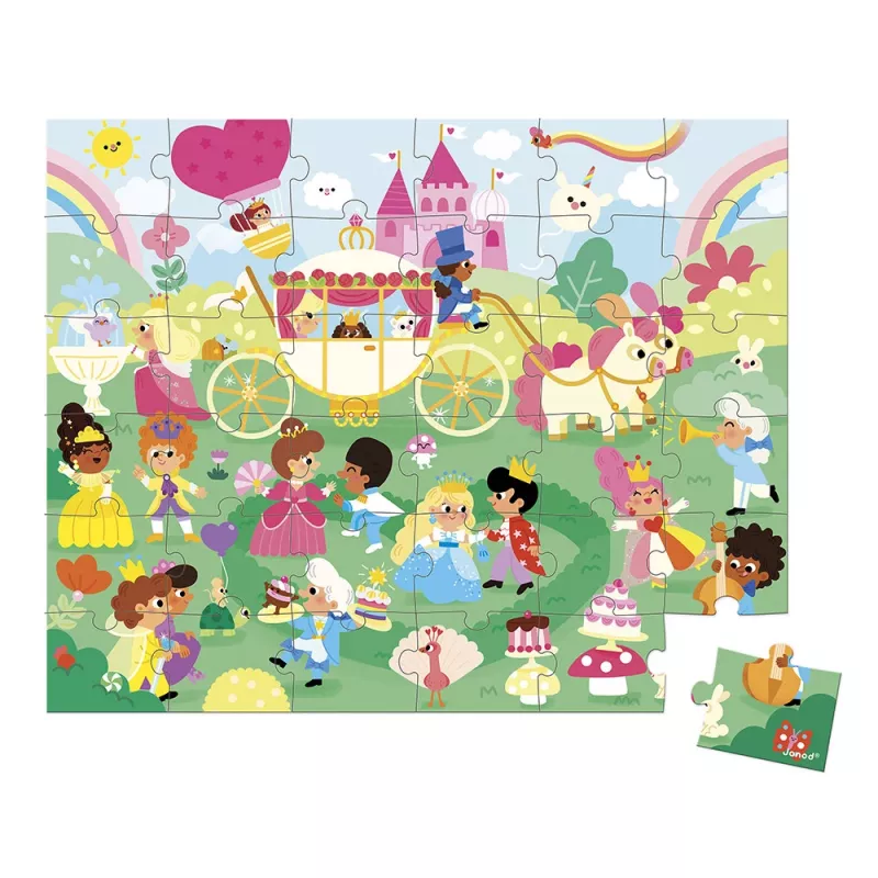 Janod puzzle v kufríku Princezné 36 dielov 4+ vyrobené vo Francúzsku