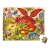Janod puzzle v kufríku Dračie kráľovstvo 54 dielov 5+ vyrobené vo Francúzsku