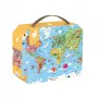 Janod Puzzle v kufríku Mapa sveta 300 dielikov