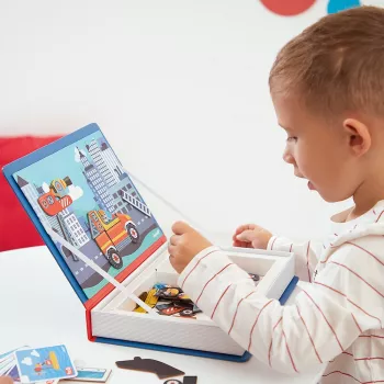 Janod Magnetibook Hasiči magnetická kreatívna hra
