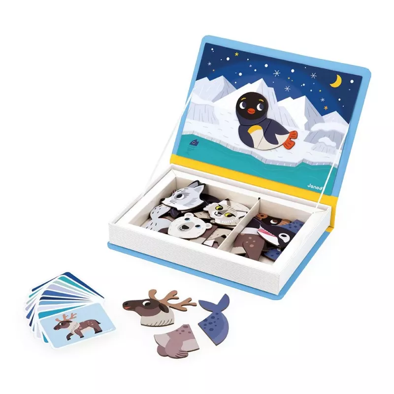 Janod Magnetibook Polárne zvieratá magnetická vzdelávacia hračka